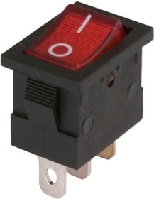 MIRS-101-2C3/D, Переключатель красный с подсветкой (авто) ON-OFF (12VDC) SPST 3P