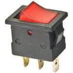 MIRS-101A-2C1/D, Переключатель красный с подсветкой (авто) ON-OFF (12VDC) SPST 3P