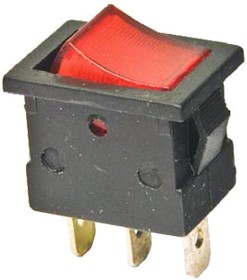 MIRS-101A-2C1/D, Переключатель красный с подсветкой (авто) ON-OFF (12VDC) SPST 3P