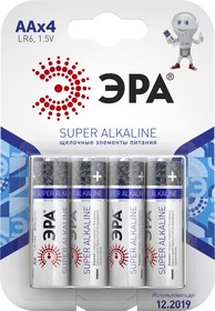 Батарейки ЭРА LR6-4BL SUPER Alkaline C0038450