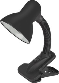 Фото 1/10 Настольный светильник ЭРА N-102-E27-40W-BK на прищепке черный матовый C0041424