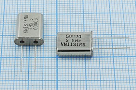 Кварц 50МГц в корпусе HC49U, расширенный интервал температур -40~+70С,без нагрузки; 50000 \HC49U\S\ 30\ 30/-40~70C\РПК01МД-8ВС\3Г