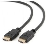 Кабель HDMI Gembird/Cablexpert, 1м, v1.4, 19M/19M, черный, позол.разъемы ...