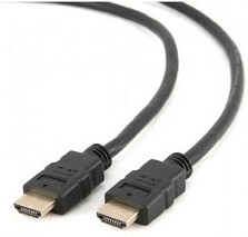 Фото 1/4 Кабель HDMI Gembird/Cablexpert, 1м, v1.4, 19M/19M, черный, позол.разъемы, экран(CC-HDMI4-1M)
