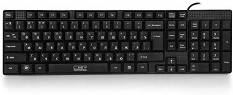Фото 1/5 CBR KB 110 Black USB, Клавиатура офисн.,поверхность под карбон, переключение языка 1 кнопкой (софт)