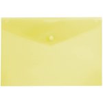 Конверт на кнопке Бюрократ -PK804A5YEL A5 пластик 0.18мм желтый