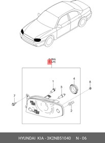 3K2NB51040 Фара левая