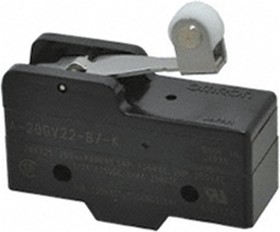 Фото 1/2 A-20GV22-B7-K, Roller Lever Limit Switch, NO/NC, IP00, SPDT, 500V ac Max, 20A Max