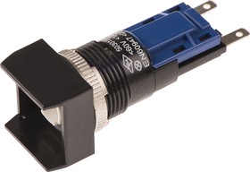 Фото 1/2 Push Button Switch, Momentary, Panel Mount, 16.2mm Cutout, SPDT, 250V ac, IP67