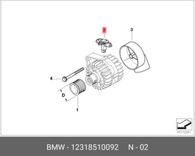 12318510092, Реле-регулятор генератора BMW