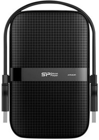 Внешний SSD SILICON POWER Armor A60 1TB External HDD, 2.5", USB 3.2 Gen. 1, IPX4, Black/Black