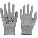 51-680-0405B, Grey Polyester General Purpose Anti-Static Gloves, Size 8