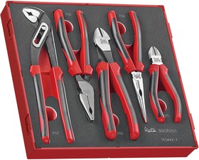 TED441-T, 5-Piece Plier Set, Angled, Bent, Flat, Straight Tip