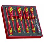 TEDV909N, Slotted Insulated Screwdriver Set, 9-Piece