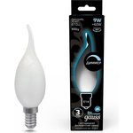 Лампа Filament Свеча на ветру 9W 610lm 4100К Е14 milky диммируемая LED 1/10/50 ...