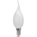 Лампа Filament Свеча на ветру 9W 610lm 4100К Е14 milky диммируемая LED 1/10/50 ...