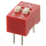 DS1040-02RN, DIP switch 2pin red