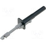 AX-CP-03-B, Probe clamp, with needle, 10A, black, Insulation: polyamide, 4mm, d: 4mm