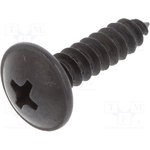 59215, Винт, 100шт, 19мм, сталь, черный, Резьба: 4,8