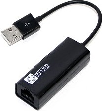 Фото 1/4 5bites Кабель-адаптер UA2-45-02BK USB2.0 сетевая карта -  RJ45 10/100 Мбит/с, 10см