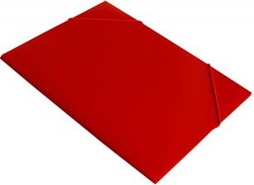 Фото 1/3 Папка на резинке Бюрократ -PR05RED A4 пластик кор.30мм 0.5мм красный