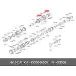 43350-4A300, Кольцо HYUNDAI Porter синхронизатора 1,2-й передачи OE