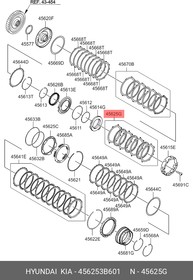 45625-3B601, Диск фрикционный АКПП HYUNDAI i40 (12-),ix35 (10-) комплект OE