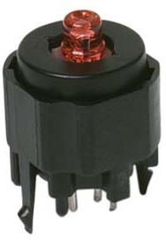 Фото 1/3 K12PL GN 1 5N LV306, Illuminated Push Button Switch, Momentary, PCB, SPST, Green LED, 30V dc, IP40