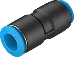 QS-10-8-50, QS Series Reducer Nipple, Push In 10 mm to Push In 8 mm, Tube-to-Tube Connection Style, 130693