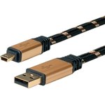 11.02.8823-10, USB 2.0 Cable, Male USB A to Male Mini USB B Cable, 3m