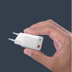 11410, Зарядное устройство сетевое Deppa USB-C+USB-A, PD 3.0, QC 3.0, 20Вт, белый