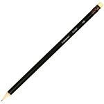 Чернографитный карандаш DARK НВ с ластиком заточенный круглый, черный корпус PCNBB-HB