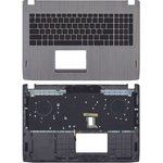 Клавиатура (топ-панель) для ноутбука Asus GL502 черная с серым топкейсом