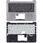 Клавиатура (топ-панель) для ноутбука Asus K401 черная с серым топкейсом