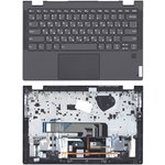 Клавиатура (топ-панель) для ноутбука Lenovo Yoga C640-13IML темно-серая с ...
