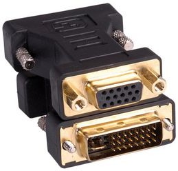 12.03.3105, Adapter, DVI-I 24+5-Pin Plug - VGA 15-pin Socket