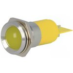 SSBD22H1249, Индикат.лампа: LED, вогнутый, желтый, 24-28ВDC, 24-28ВAC, d22,2мм