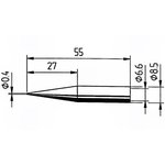 0842UD, 0.4 mm Conical Soldering Iron Tip for use with Power Tool