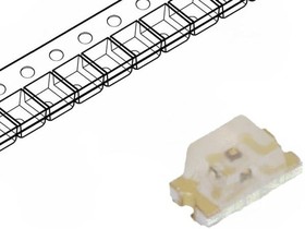 Фото 1/5 VLMS1300-GS08, Standard LEDs - SMD Super Red Clear Non-Diff