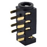 PJ-393-7A, 3.5mm Headphone Jack 30V 500mA SMD Audio Connectors Headphones ROHS