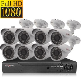 Комплект видеонаблюдения для улицы с 8 AHD камерами FullHD
