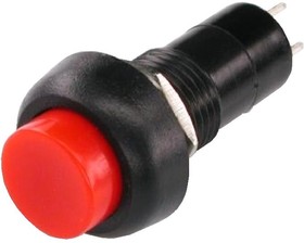 PBS-11B red, Кнопка без фиксации OFF-(ON) (1A 250VAC), красная