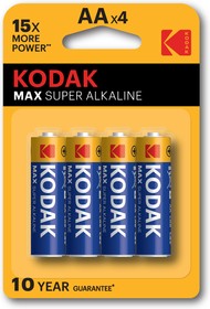 Батарейки Kodak LR6-4BL MAX SUPER Alkaline [KAA-4]