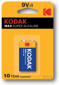 Фото 1/3 Батарейки Kodak 6LR61-1BL MAX SUPER Alkaline [K9V-1]