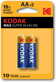 Фото 1/3 Батарейки Kodak LR6-2BL MAX SUPER Alkaline [KAA-2]
