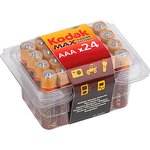 Батарейки Kodak LR03-24 plastic box MAX SUPER Alkaline [24 3A PVC]