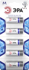 Батарейки ЭРА LR6-5BL Strip SUPER Alkaline Б0014475