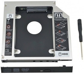 Фото 1/10 ORIENT Адаптер UHD-2SC9, для 2.5" SATA HDD для установки в SATA отсек оптического привода ноутбука 9.5 мм (30262)