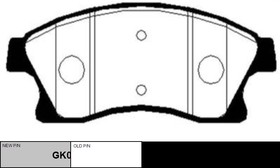 GK0449 Колодки тормозные дисковые передние CHEVROLET CRUZE 10-/OPEL ASTRA J 15 inch 10-