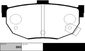 Фото 1/2 ckkh-21, Колодки тормозные дисковые HYUNDAI Elantra 1990 - 2007 / Lantra 1990 - 2000 / Tiburon 2000 - 2008 /